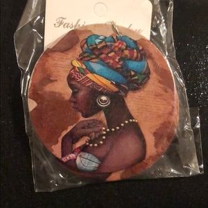 Afrocentric wooden earrings